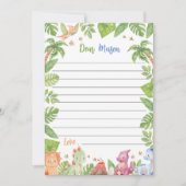 Carte de message de la Capsule de temps Jungle Din (Devant)