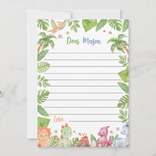 Carte de message de la Capsule de temps Jungle Din (Devant)