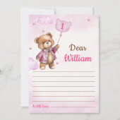 Carte de message de la capsule d'heure d'anniversa (Devant)