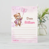 Carte de message de la capsule d'heure d'anniversa (Debout devant)