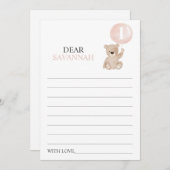 Carte de message de la Capsule d'heure d'anniversa (Devant / Derrière)