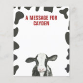 Carte de message de la Capsule Heure de naissance (Devant)