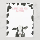 Carte de message de la Capsule Heure de naissance (Devant)