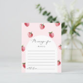 Carte de message de la première capsule de fraise (Debout devant)