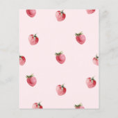 Carte de message de la première capsule de fraise (Dos)