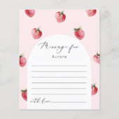 Carte de message de la première capsule de fraise (Devant)