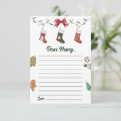 Carte de message de note d'anniversaire de Noël (Debout devant)