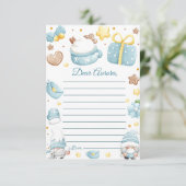 Carte de message de note d'anniversaire Noël (Debout devant)