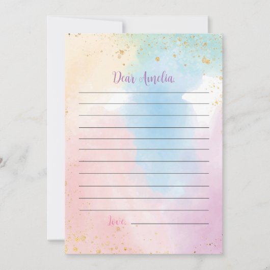 Carte de message de note de la Capsule Arc-en-ciel (Devant)