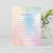 Carte de message de note de la Capsule Arc-en-ciel (Debout devant)