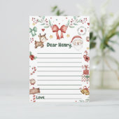 Carte de message de note de la capsule de Noël Pèr (Debout devant)