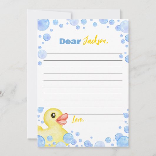 Carte de message de note de la capsule de temps de (Devant)