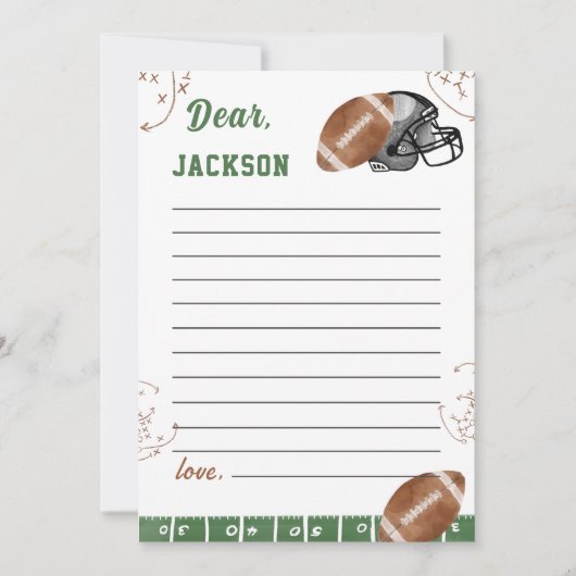 Carte de message de note de la capsule de temps de (Devant)