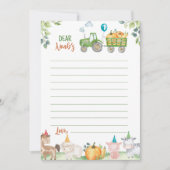 Carte de message de note de la capsule de temps de (Devant)