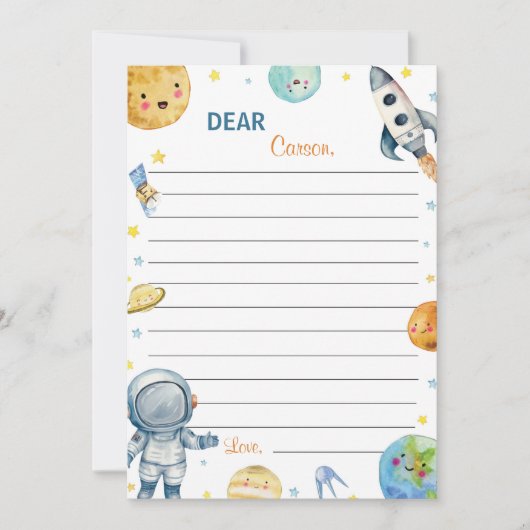 Carte de message de note de la capsule de temps ex (Devant)