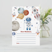 Carte de message de note de la capsule de temps ex (Debout devant)