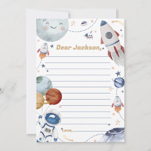 Carte de message de note de la capsule de temps ex (Devant)