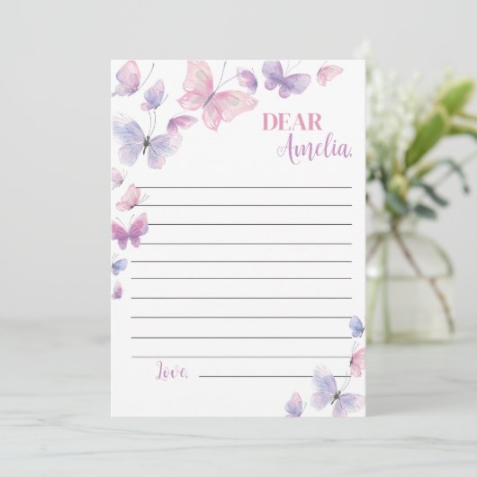 Carte de message de note de la capsule de temps pa (Debout devant)