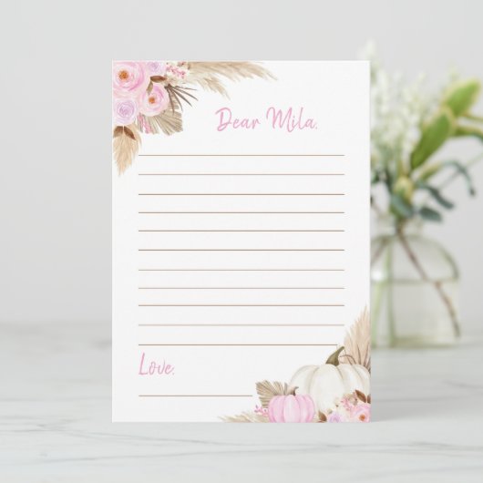 Carte de message de note de la capsule de temps po (Debout devant)