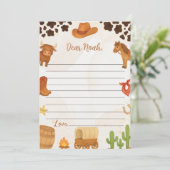 Carte de message de note de la capsule de temps We (Debout devant)