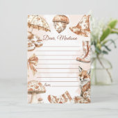 Carte de message de note de la capsule Fall Toile  (Debout devant)