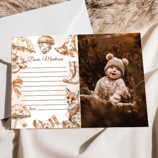 Carte de message de note de la capsule Fall Toile