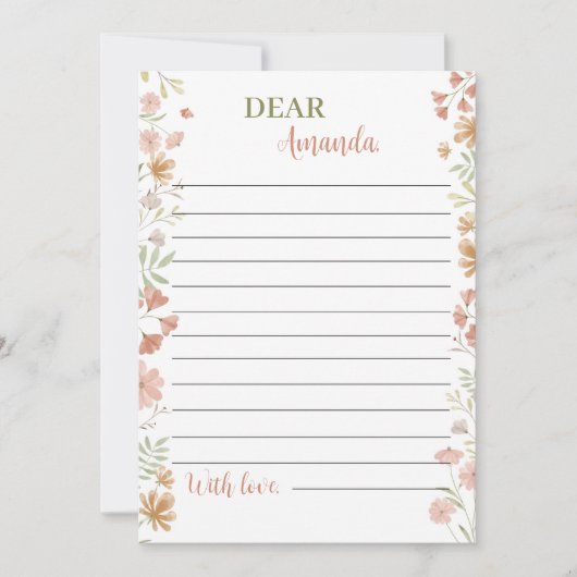 Carte de message de note de la capsule temporelle (Devant)