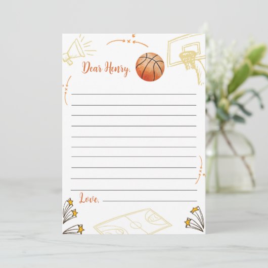 Carte de message de note de l'heure d'anniversaire (Debout devant)