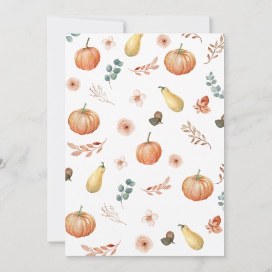 Carte de message de note de note de petit Citrouil (Dos)