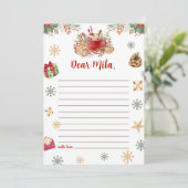 Carte de message de note de temps de Noël Cookie (Debout devant)