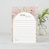 Carte de message de note du fleur sauvage Garden T (Debout devant)