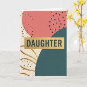Carte de message de Teal Daughter (Fleur jaune)