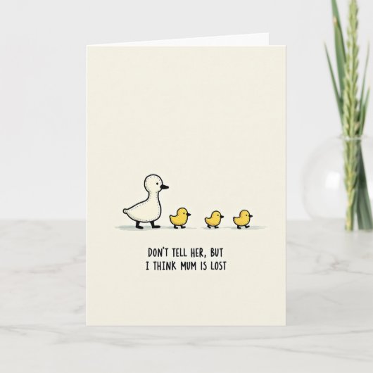 Carte de Message Drôle pour Maman Perdue (Devant)