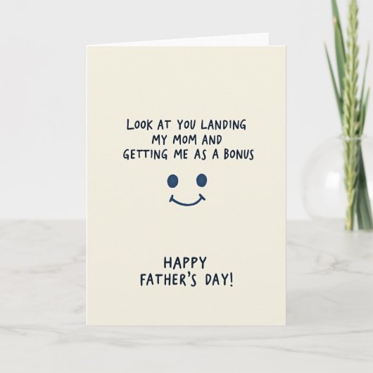 Carte de Message Drôle pour Papa Bonus (Devant)