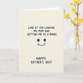Carte de Message Drôle pour Papa Bonus (Fleur jaune)