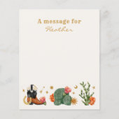 Carte de message du Baby shower occidental (Devant)