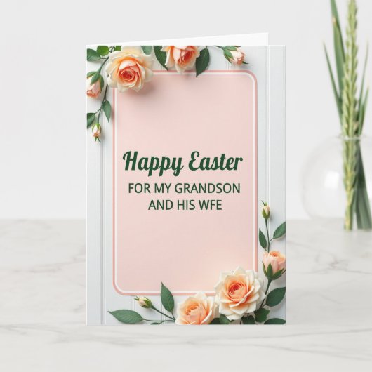 Carte de message du jardin de roses (Devant)