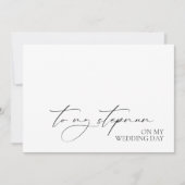 Carte de message du jour du mariage "À mon Stepmum (Devant)