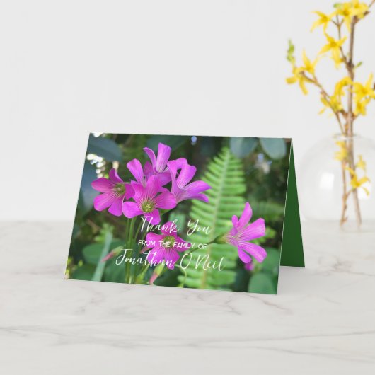 Carte de message du Merci funéraire irlandais Béné (Fleur jaune)