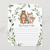 Carte de message écologique pour animaux rustiques (Devant / Derrière)