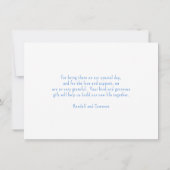 Carte de Message Fleur d'Hydrangea Bleue Amour et (Dos)
