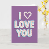 Carte de Message Fleurs Je T'Aime (Fleur jaune)