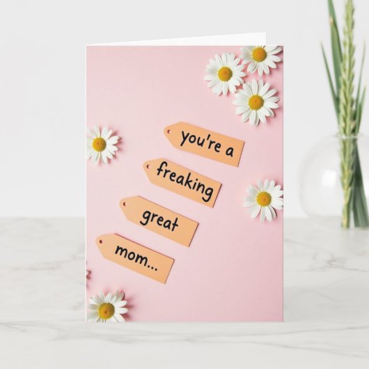 Carte de Message Floral pour Maman Géniale (Devant)