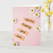 Carte de Message Floral pour Maman Géniale (Fleur jaune)