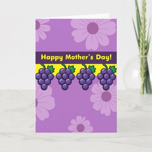 Carte de message floral violet (Devant)