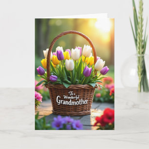 Carte de message Grand-mère florale