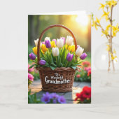 Carte de message Grand-mère florale (Fleur jaune)