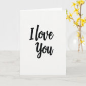 Carte de Message Je T'Aime (Fleur jaune)