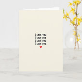 Carte de Message Je T'Aime Coeur (Fleur jaune)