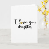 Carte de Message 'Je t'aime fille' (Fleur jaune)